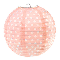 Boule Suspension Pois Rose Clair