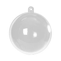 Boule PVC Bicolore Blanc Transparente 5cm Dragées
