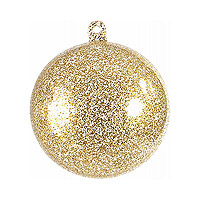 Boule PVC 5cm À Paillettes Or Contenant Dragées