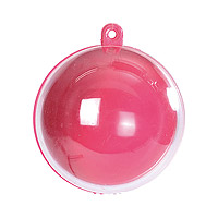 Boule Pvc Transparente Couleur Rose Fuchsia Boite Dragée