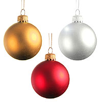 Grosses Boules en Verre 6 cm Luxes pour Sapin