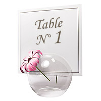 Boule en Verre Soliflore Marque Table Mariage