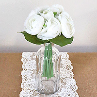 bouquet pivoines blanches artificielles