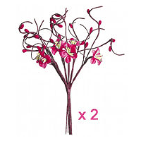 Le sachet de 2 Rameaux de 6 Branches Fleurs de Pommier Fuchsia