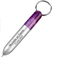 Stylos porte-clés design translucides personnalisés 50