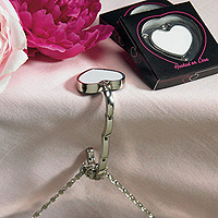 Porte Sac Métal Coeur Blanc pas cher