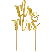 Cake Topper Mariage Mr and Mrs Doré