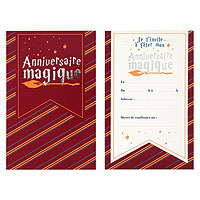 Carton Invitation Sorcier Anniversaire Magique