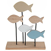 Centre de Table Poissons Bois Aquatique