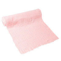 Chemin de Table Gaze de Coton Rose