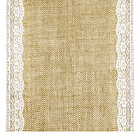 Chemin de Table Jute Bord Dentelle