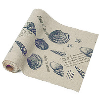 Chemin de Table en Lin Coquillages