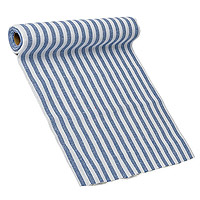 Le Chemin de Table Coton Rayé Bleu Marine