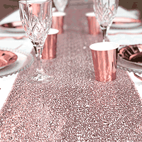 Chemin de Table Paillette Sequin Rose Gold Discount