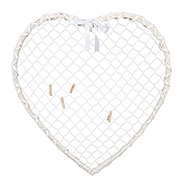 Coeur en Bois Rotin et Fer