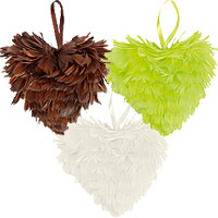 Coeur Plumes Deco Mariage 15cm