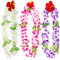 Collier Hawaien Fleurs Multicolores