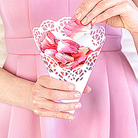 Cornet Cone Confetti Mariage Papier Ajouré