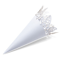 Cornets Papier Papillon Dentelle x10