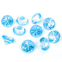 Diamants Turquoise Déco de Table Grosseur Moyenne x10