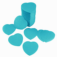Confettis Coeurs Tube 75g Turquoise