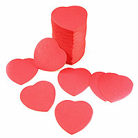 Confetti Papier Coeur Rouge Sortie Mariés