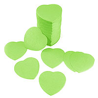 Confettis Papier Coeurs Vert Anis