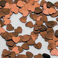 Confettis Déco de Table Métalliques Coeurs Chocolat