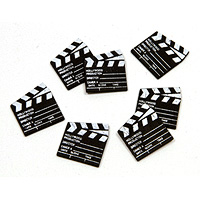 Lot de 25 Mini Claps Cinéma en Bois Confettis