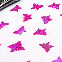 Confettis de Table Papillons Fuchsia