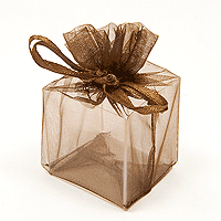 Cubes en Organdi Boite Dragée Chocolat
