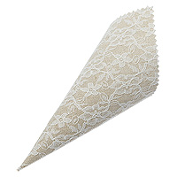 Cornets Jute et Dentelle Contenants Mariage