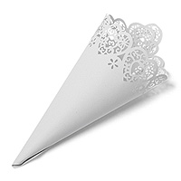 Cornets Papier Coeurs Dentelle Mariage