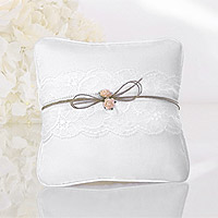 Le Coussin Porte Alliances Vintage Dentelle et Ficelle