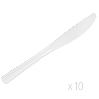 Couteaux de Table Blanc Pvc Pas Cher