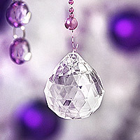 Le Lot de 5 Pendentifs Boule Cristal