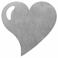 Dessous d'Assiette Coeurs Tissu Intissé Gris x50