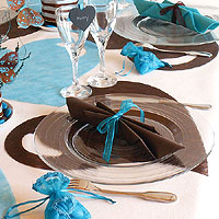 Dessous d'Assiette COEURS Jetables Mariage x50