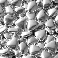 Dragées Petits Coeurs Chocolat Argent 500gr