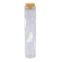 Eprouvette en Verre Couples Mariés Blanc