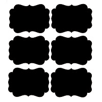 Etiquettes Autocollantes Noires Ardoise Vintage x12