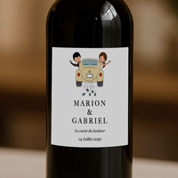 Etiquette Bouteille de Vin Personnalisée