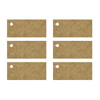 Lot de 6 Etiquettes Rectangle Kraft Bristol pour prénoms