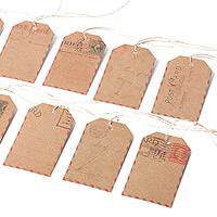 Etiquettes Voyage Kraft Assorties