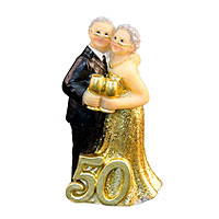 Figurine Couple Noces d'Or 50 Ans Mariage