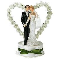 Figurine Mariage Arche Coeur Petites Roses