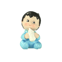 Figurine Sujet Bapteme Bébé Garçon avec Biberon