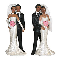 Figurines des Mariés de Couleur