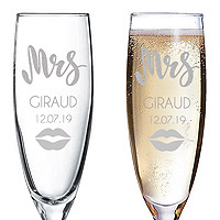 Flute Gravée Mariage Mr and Mrs