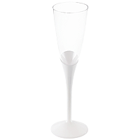 Flutes Champagne Blanc Réutilisables Elégance x6